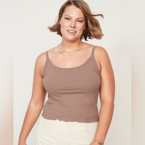 Old Navy Fitted Cropped Rib-Knit Cami Top for Women - Picture 4 of 9